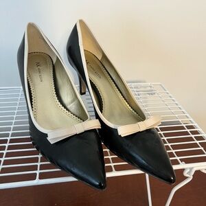 Anne Klein Black and Cream Women's Heels